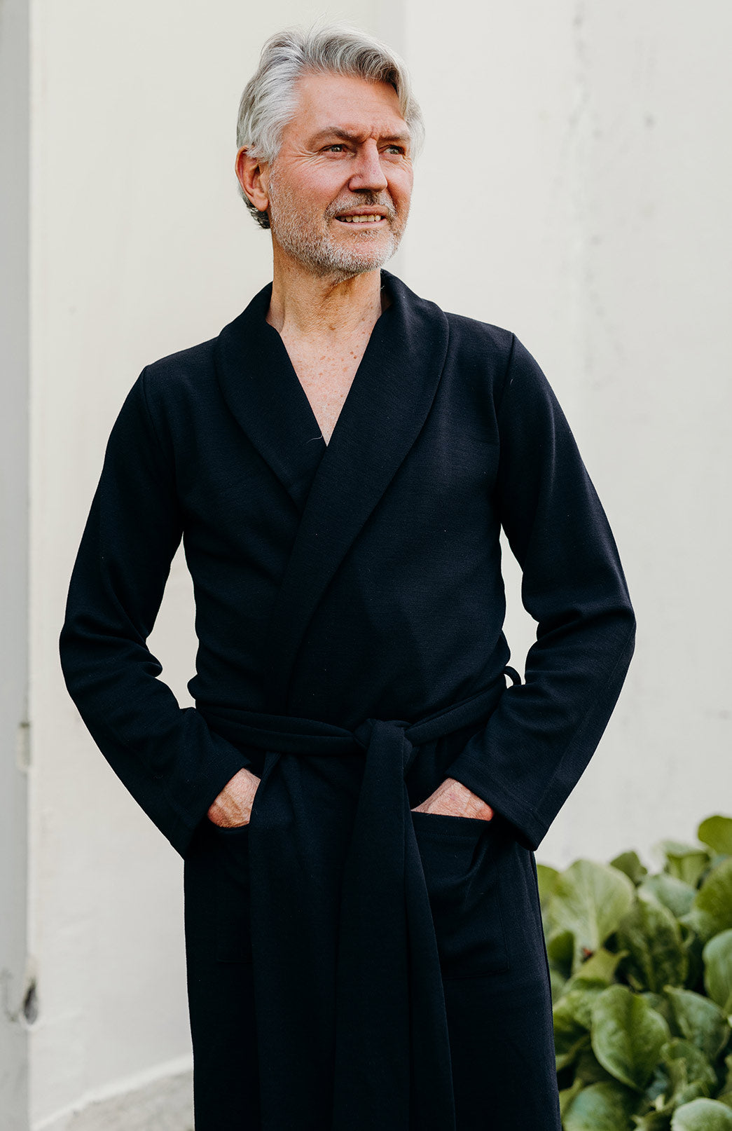 Black Superfine Merino Wool Nightgown 