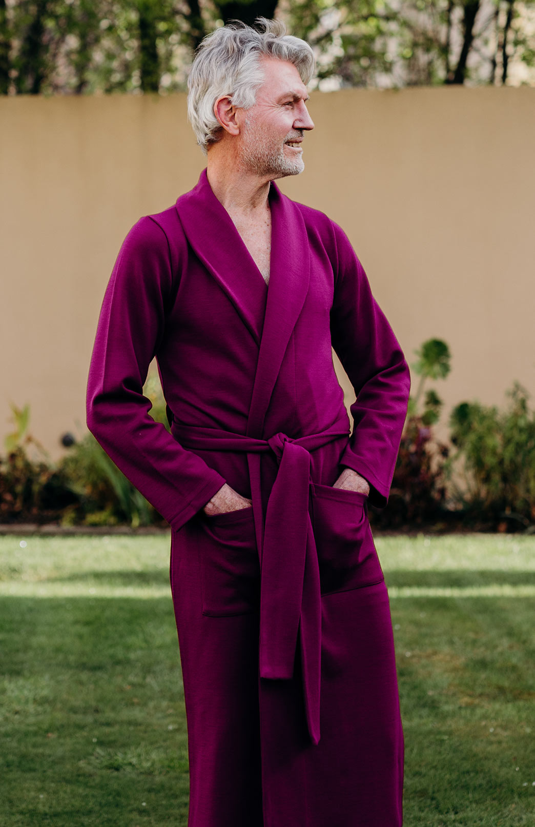Magenta Superfine Merino Wool Nightgown 