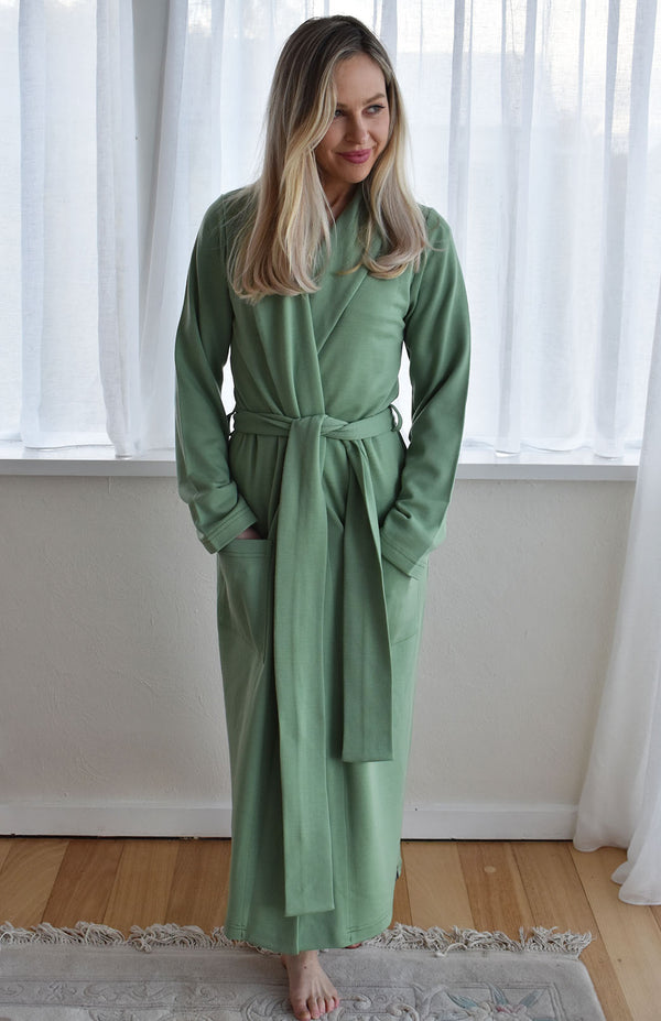 Women's Merino Wool Thermal Dressing Gown | Smitten Merino