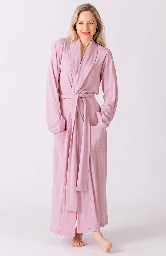pink vs dressing gown Silk robe - vs- cute