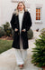 Chocolate Traditional Merino and Cashmere Blend Wool Duffle Coat 
