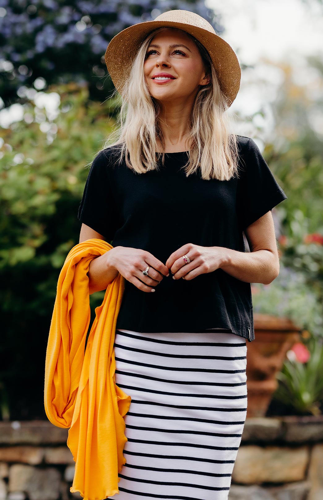 Black Women&#39;s Merino Wool Boxy Tee
