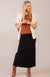 Black Women&#39;s Merino Wool Maxi Skirt
