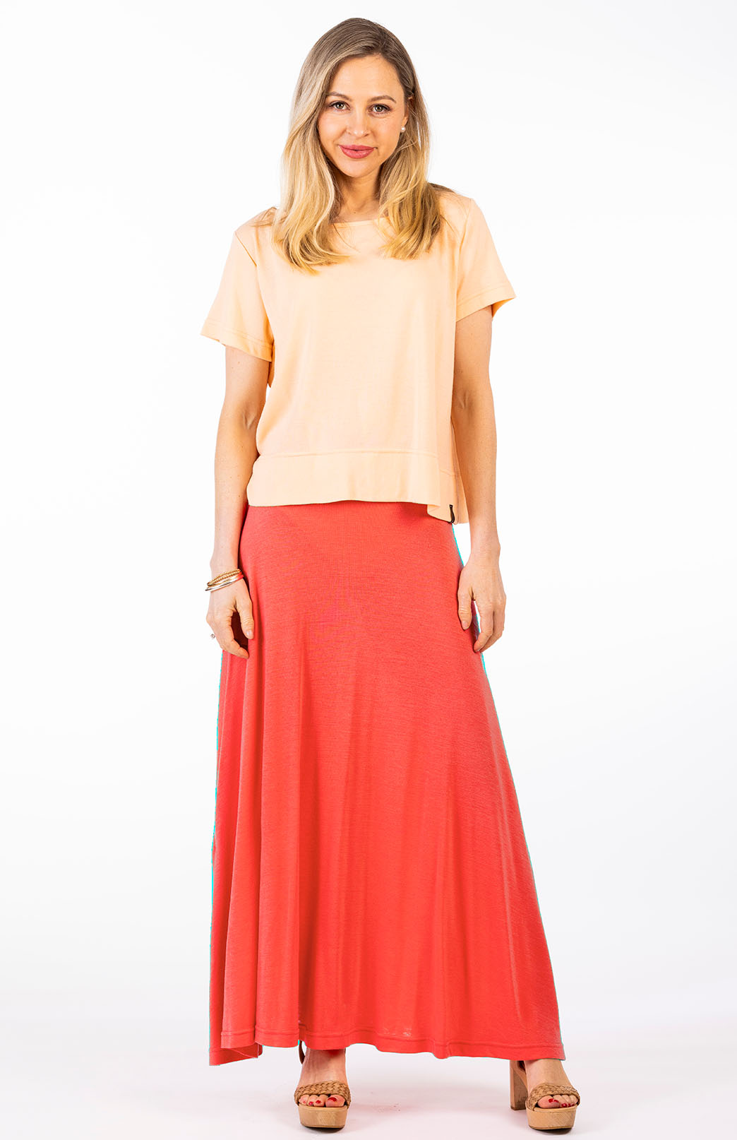 Peach Fuzz Women's Merino Wool Boxy Tee