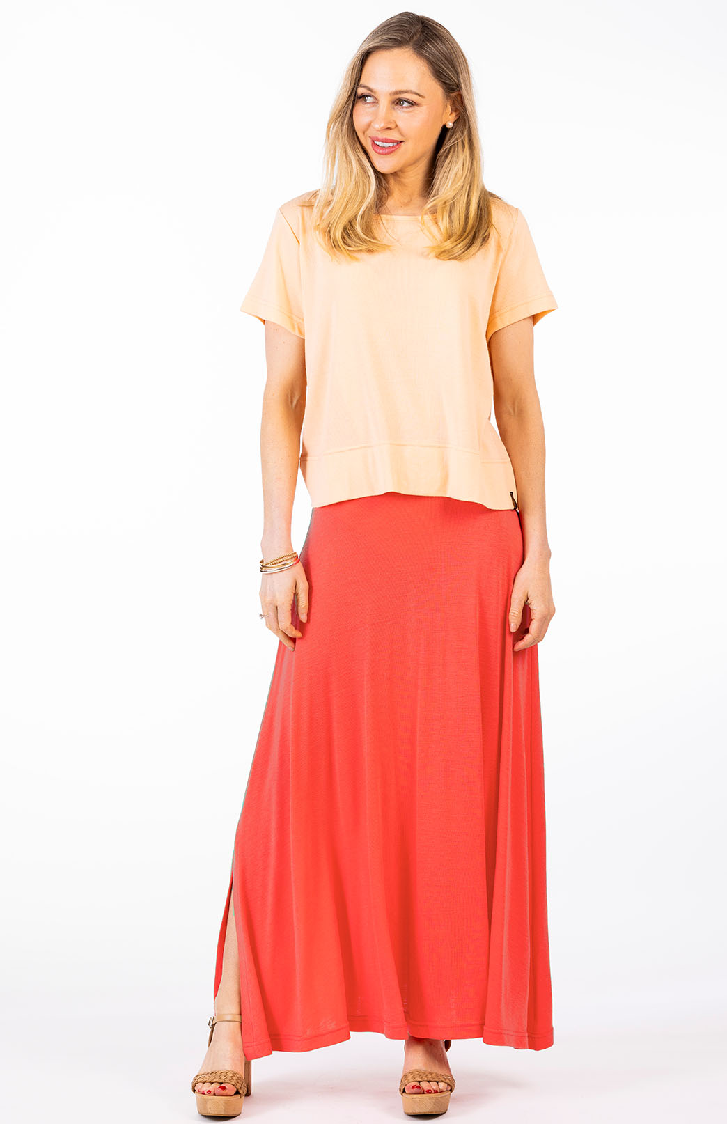 Peach Fuzz Women's Merino Wool Boxy Tee