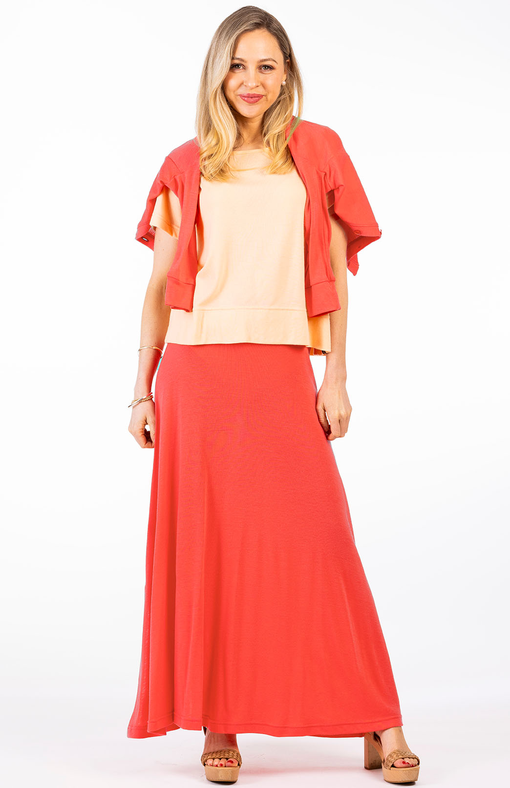 Peach Fuzz Women's Merino Wool Boxy Tee