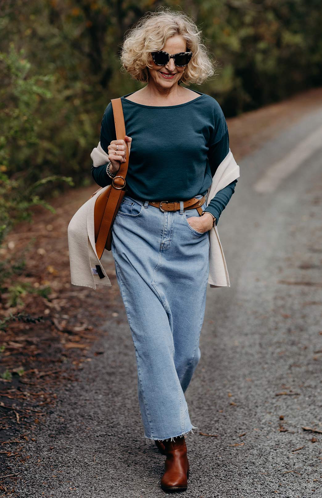 Deep Sea Green Women's Merino Wool Long Sleeve Fashion Top