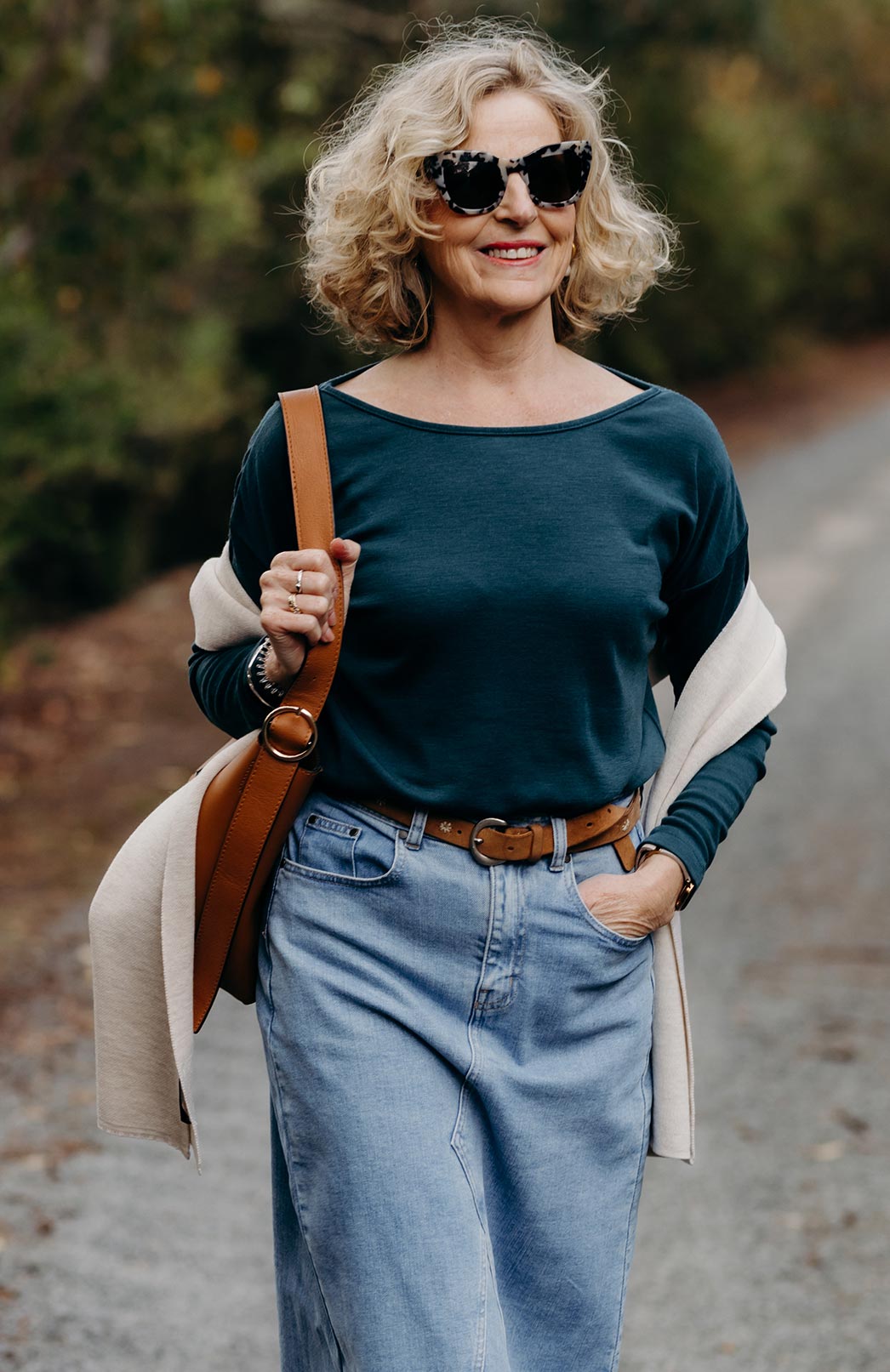 Deep Sea Green Women's Merino Wool Long Sleeve Fashion Top