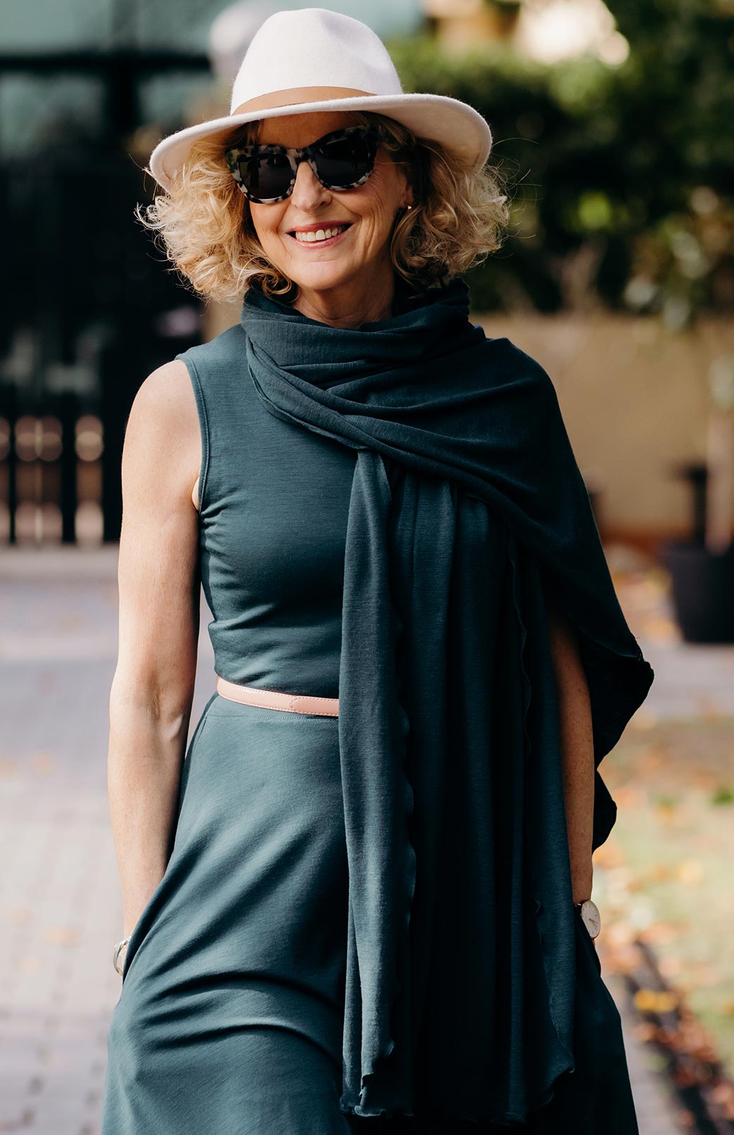 Deep Sea Green Women's Merino Wool Luxury Scarf