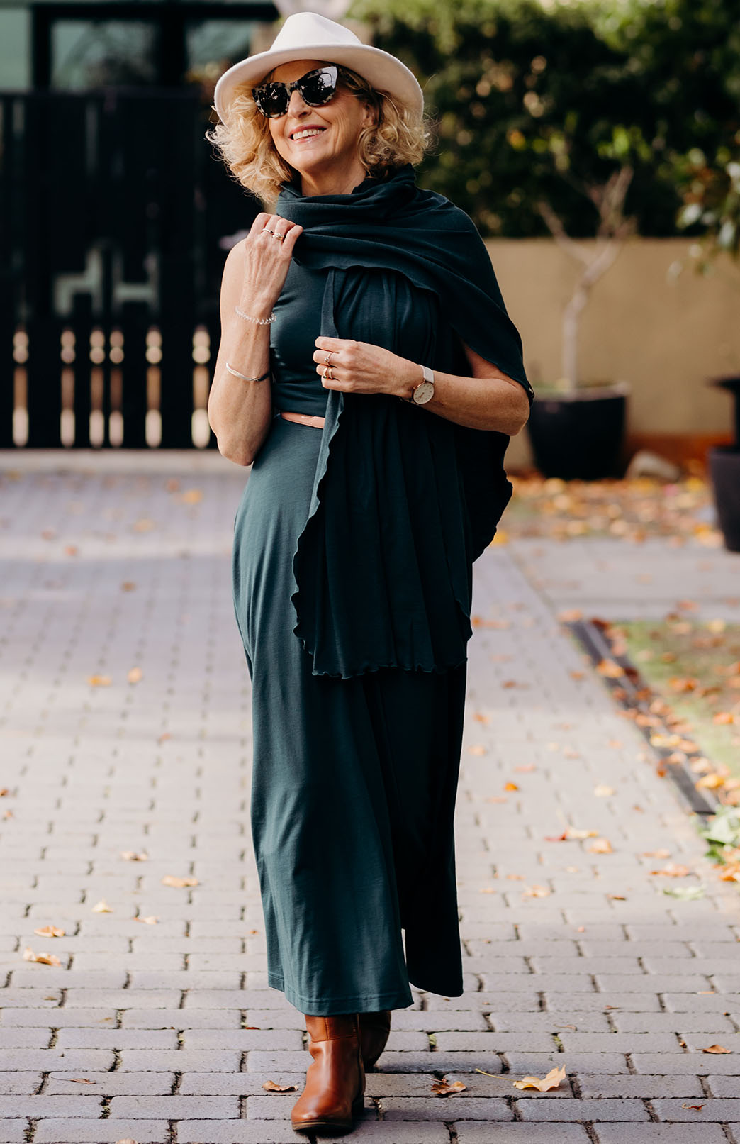 Deep Sea Green Women's Merino Wool Luxury Scarf