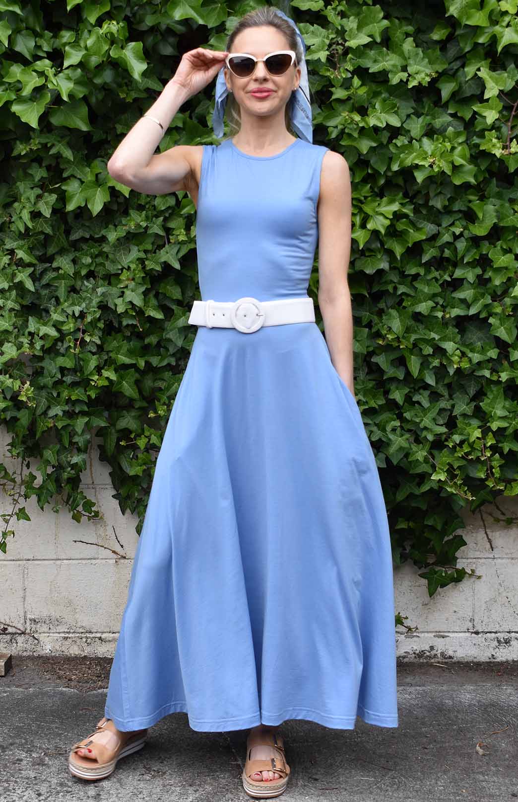 Jacaranda Blue Women&#39;s Merino Wool Sleeveless Dress
