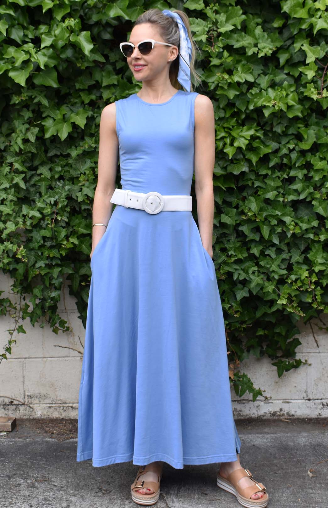 Jacaranda Blue Women's Merino Wool Sleeveless Dress