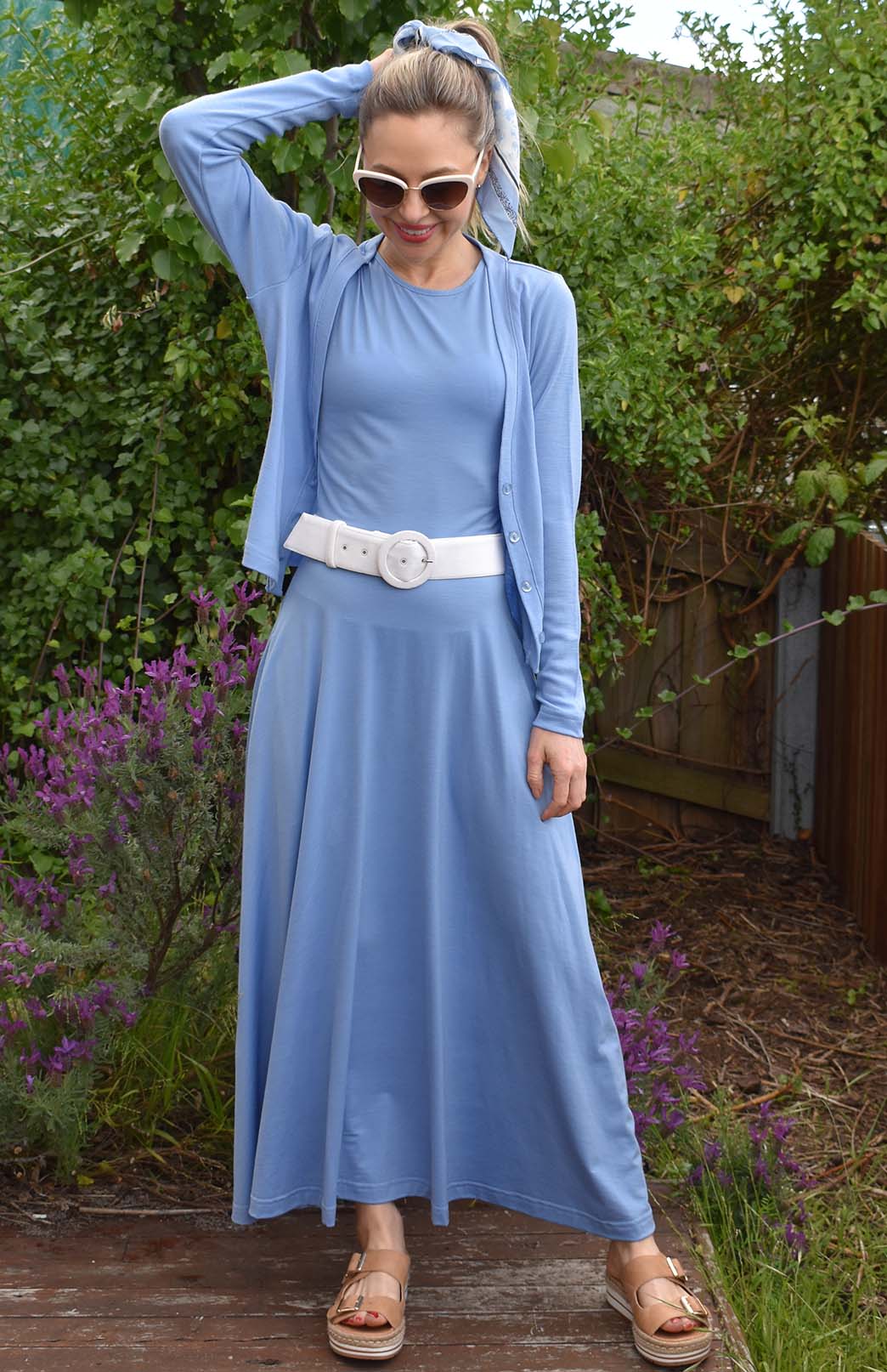 Jacaranda Blue Women's Merino Wool Sleeveless Dress