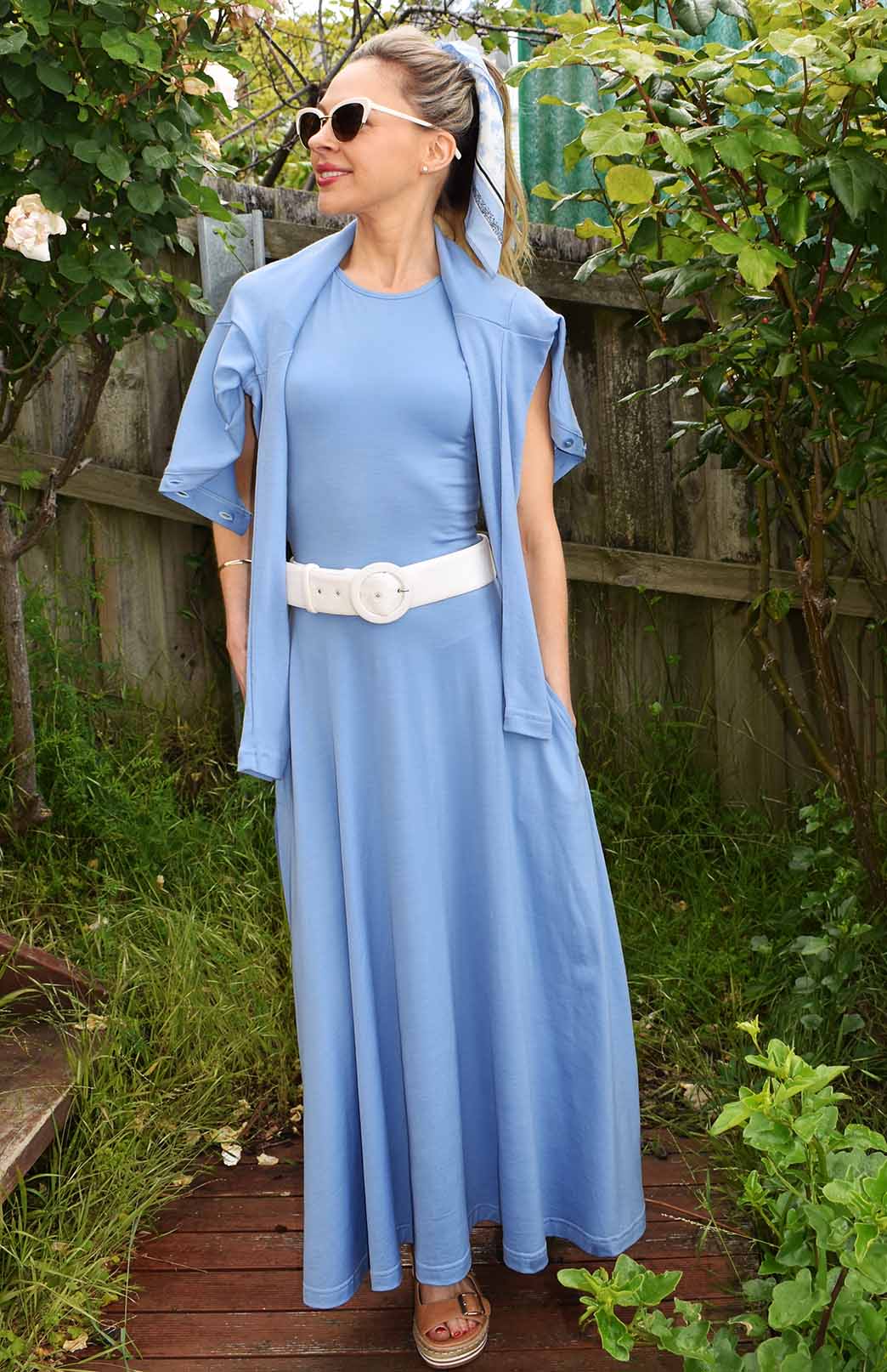 Jacaranda Blue Women's Merino Wool Sleeveless Dress