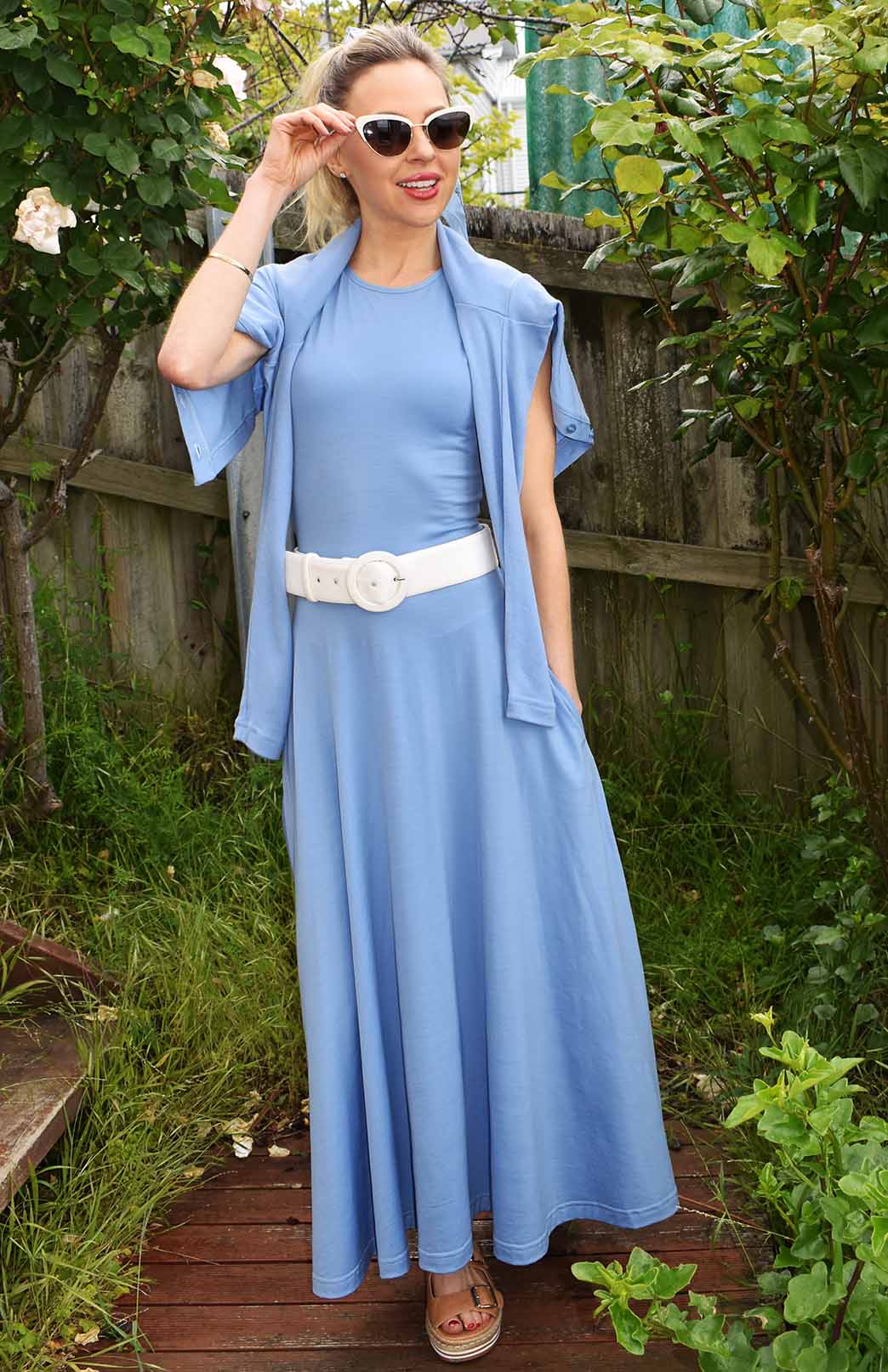 Jacaranda Blue Women's Merino Wool Sleeveless Dress