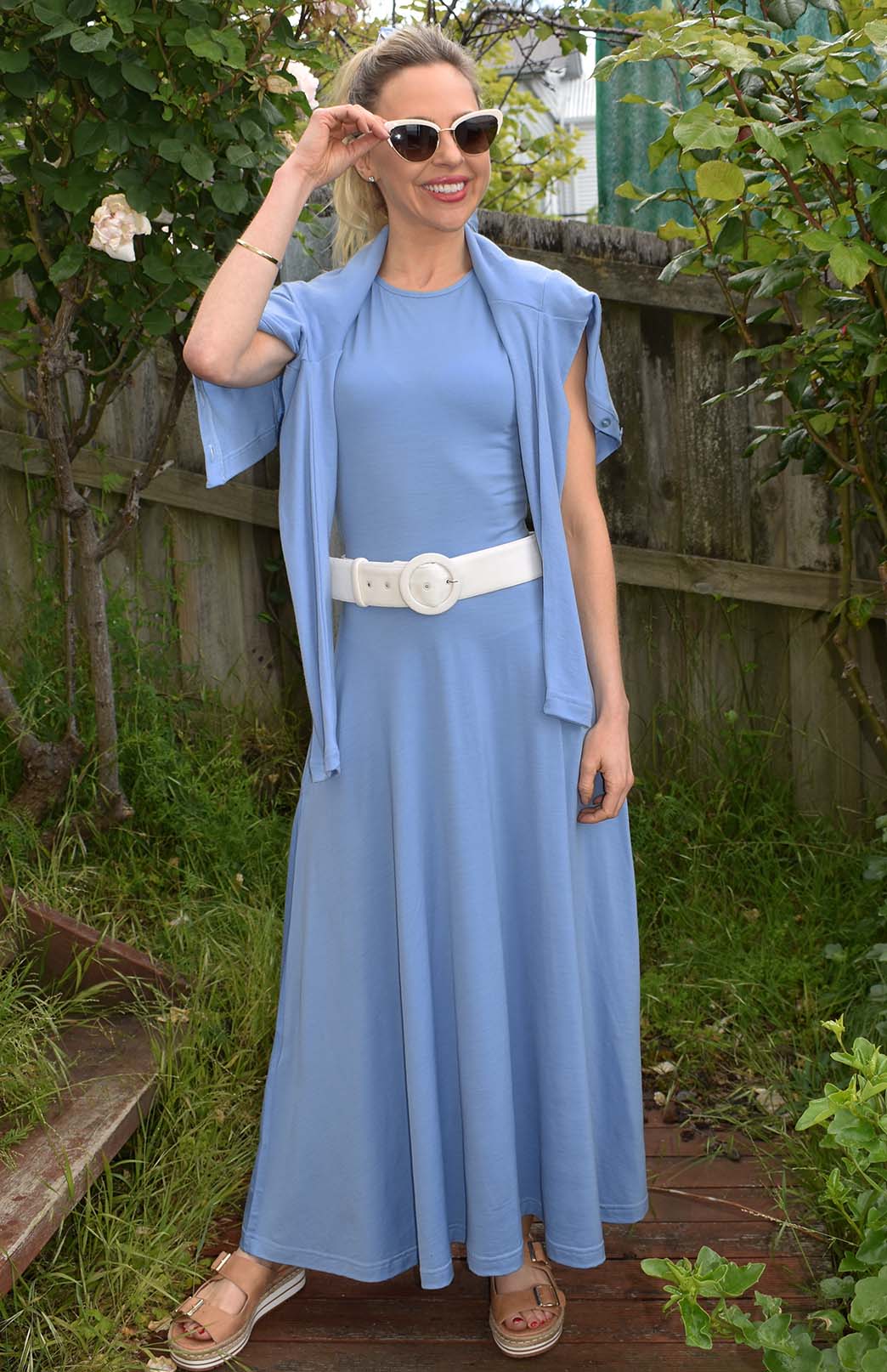 Jacaranda Blue Women's Merino Wool Sleeveless Dress