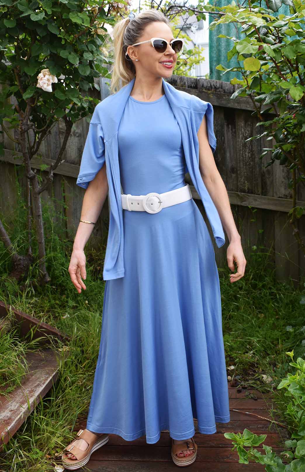 Jacaranda Blue Women's Merino Wool Sleeveless Dress