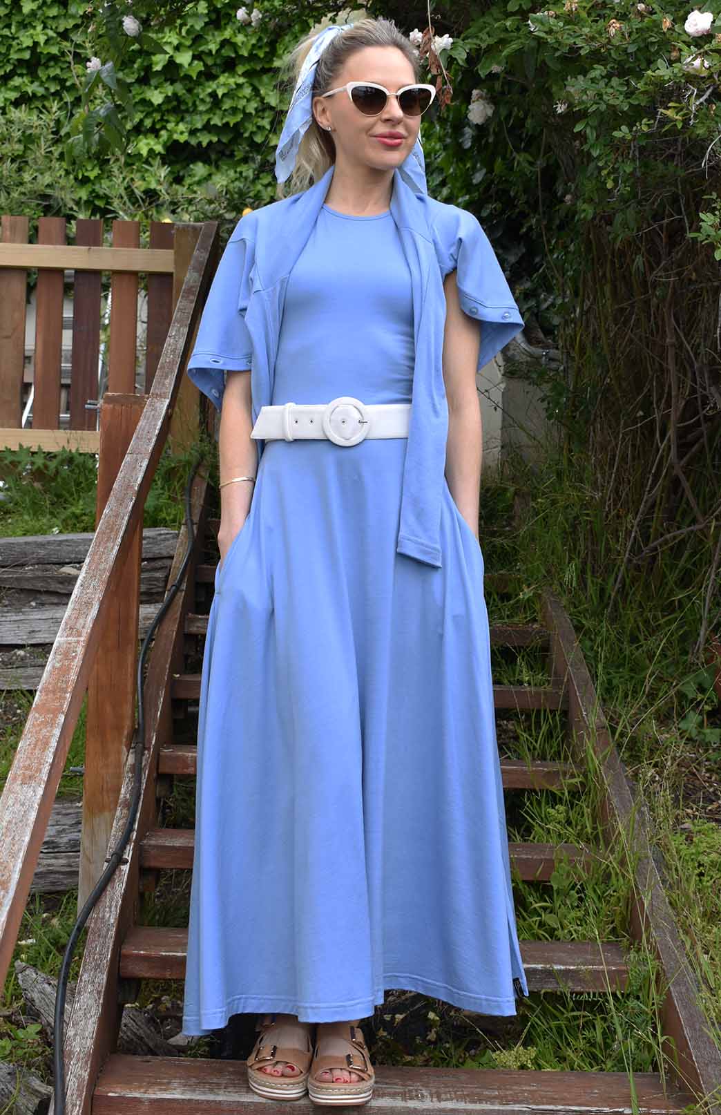 Jacaranda Blue Women's Merino Wool Sleeveless Dress