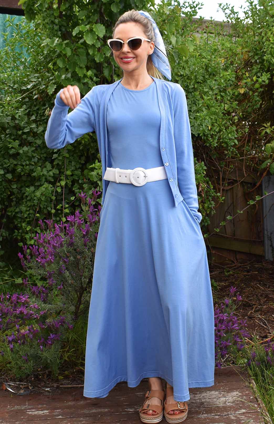 Jacaranda Blue Women's Merino Wool Sleeveless Dress