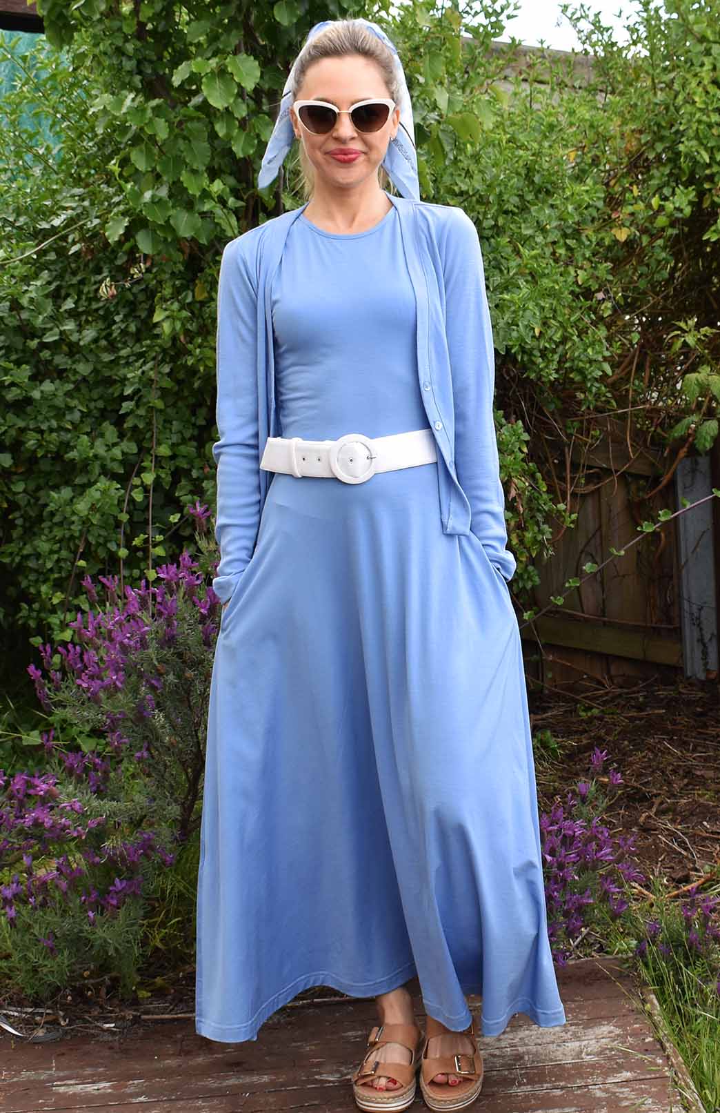 Jacaranda Blue Women's Merino Wool Sleeveless Dress