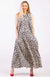 Vintage Ivory Leopard Women&#39;s Merino Wool Sleeveless Dress
