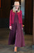 Magenta Women&#39;s Merino Wool Long Sleeve Round Neck Waist Cardigan
