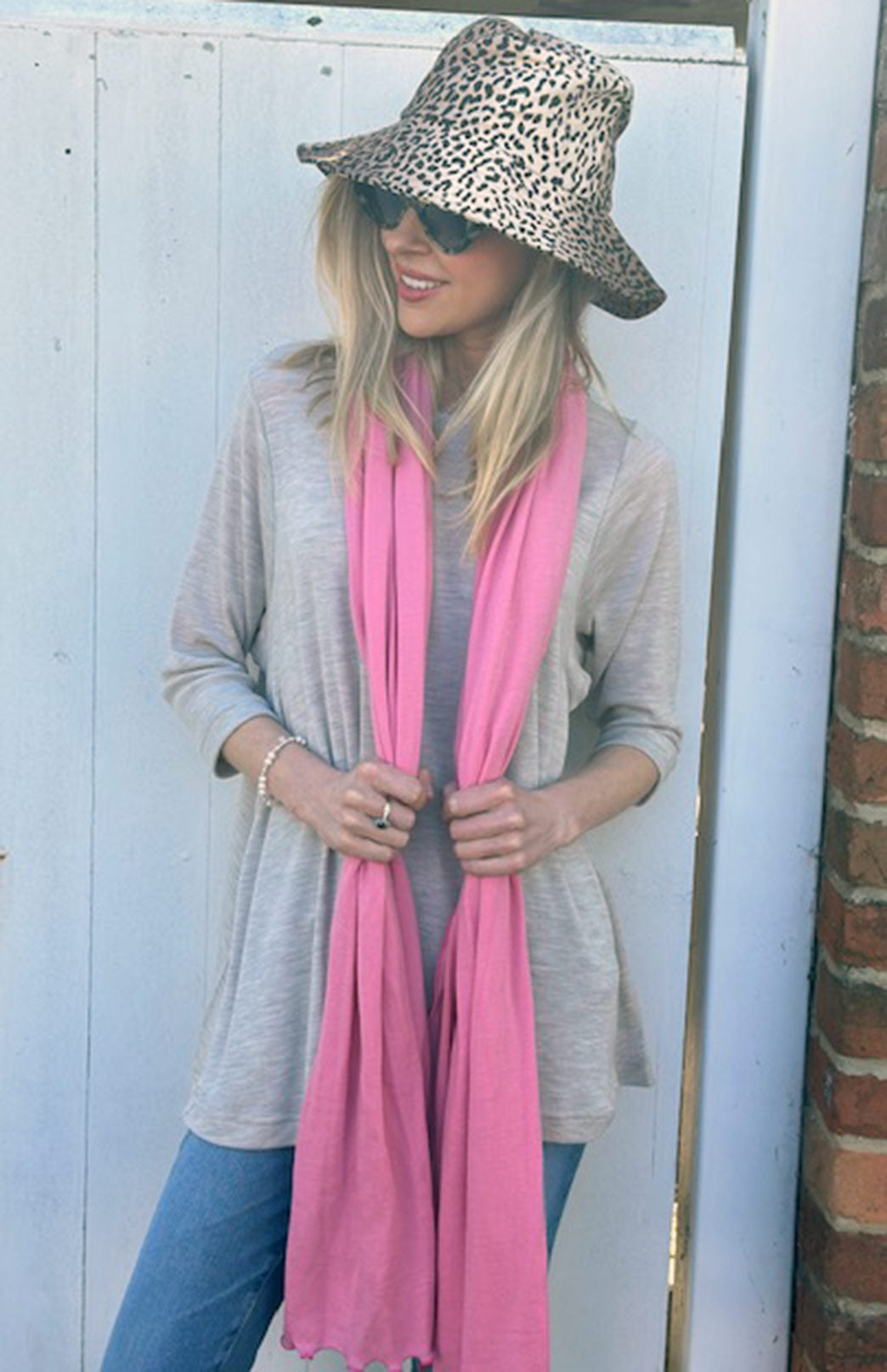 Carnation Pink Women&#39;s Merino Wool Luxury Scarf
