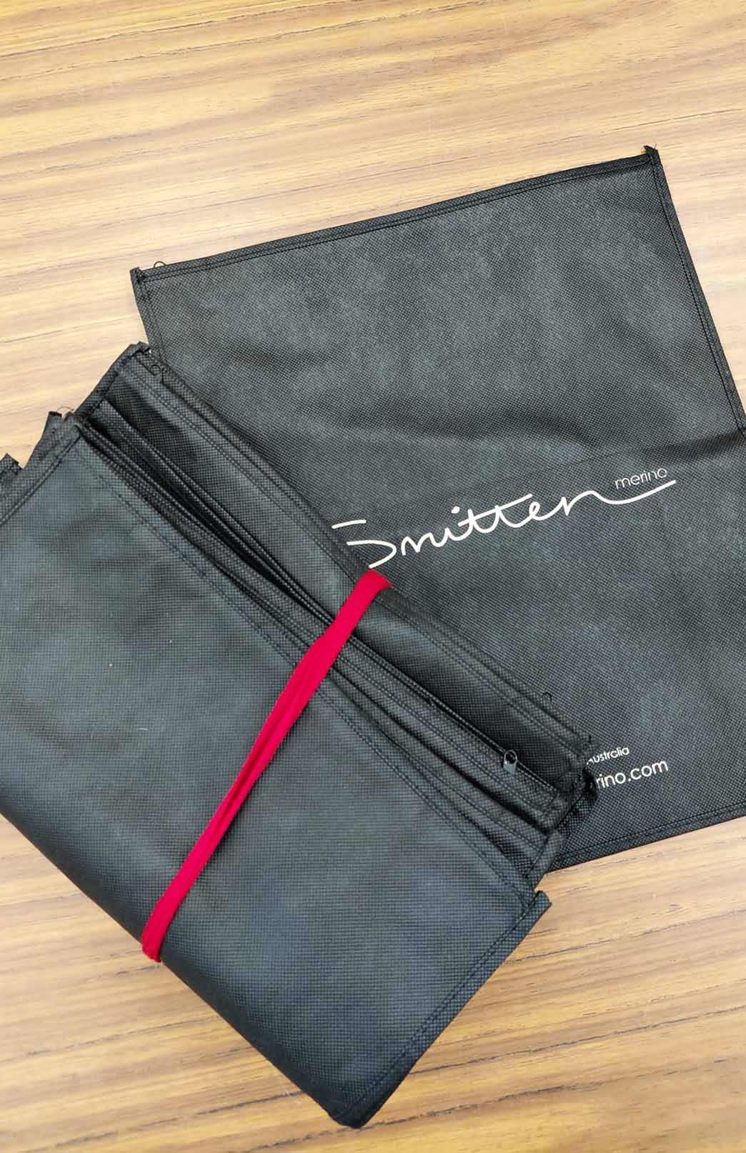 Black Protect your Merino Wool clothing with our custom Garment Bags!
