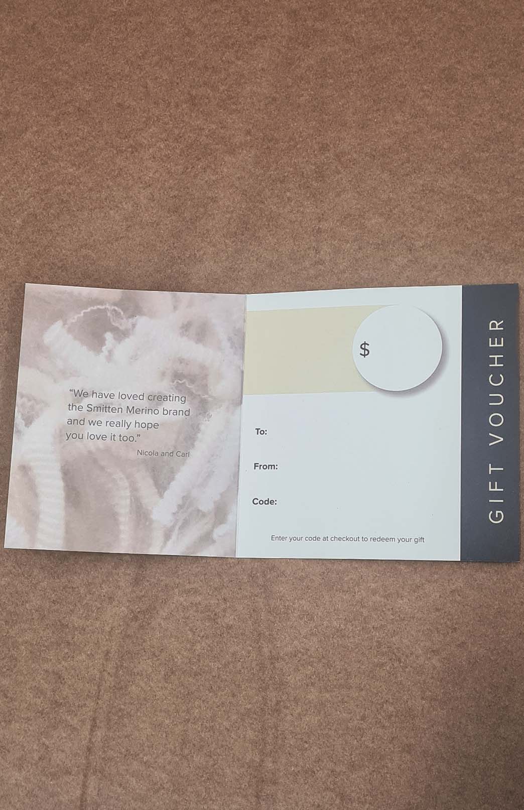 Gift Voucher Stuck for a gift idea? Give that special someone in your life a Smitten gift voucher! Or even one for yourself!