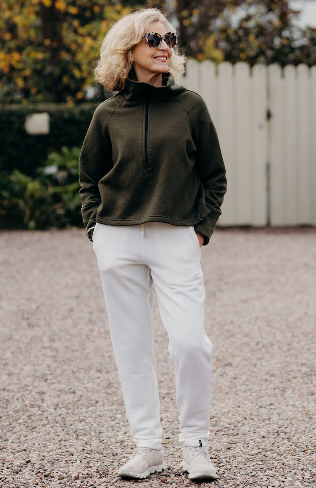 Ivory Women's Merino Wool Fleece Track Pants