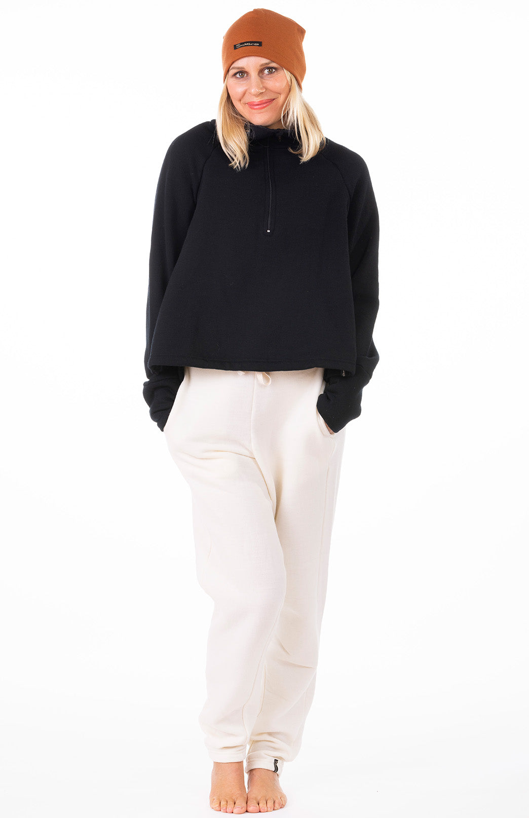 Ivory Women's Merino Wool Fleece Track Pants