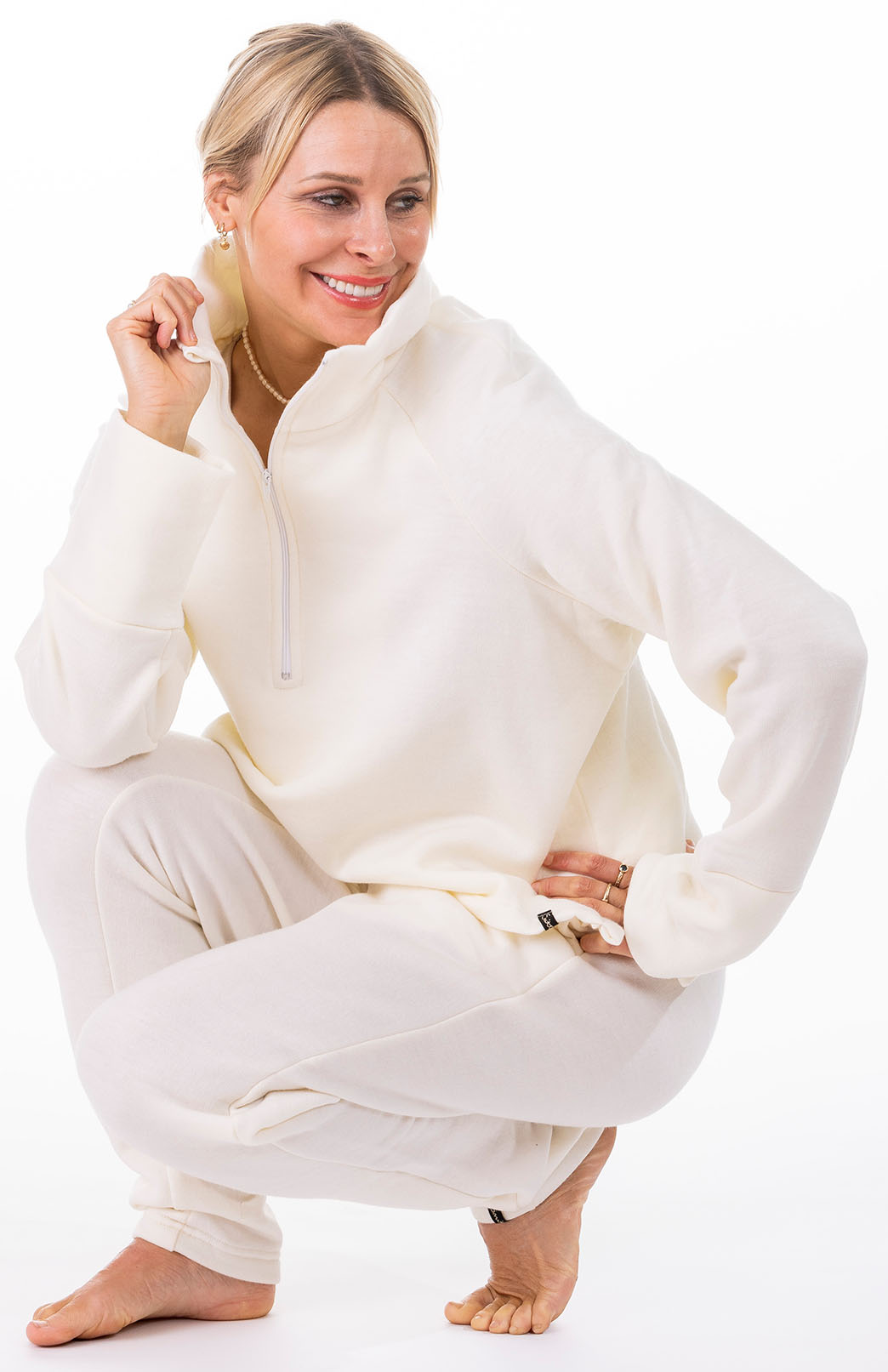 Ivory Women's Merino Wool Fleece Track Pants