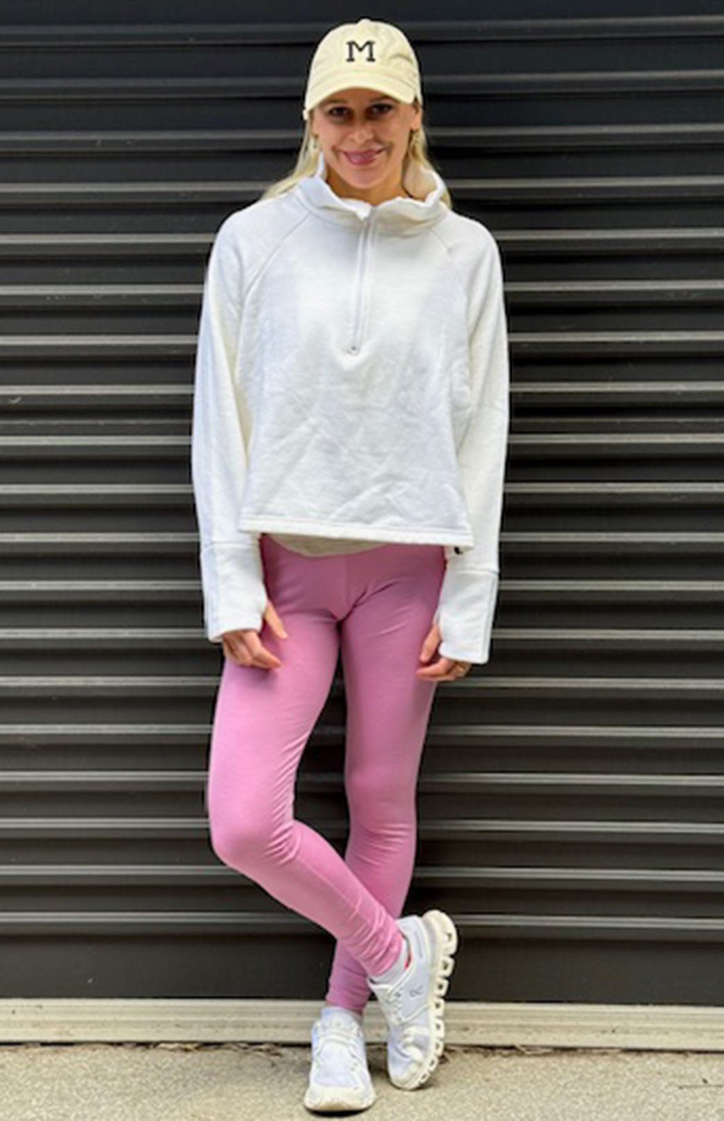 Crocus Pink Women's 210g Merino Wool High Waisted Leggings &amp; Yoga Pants 