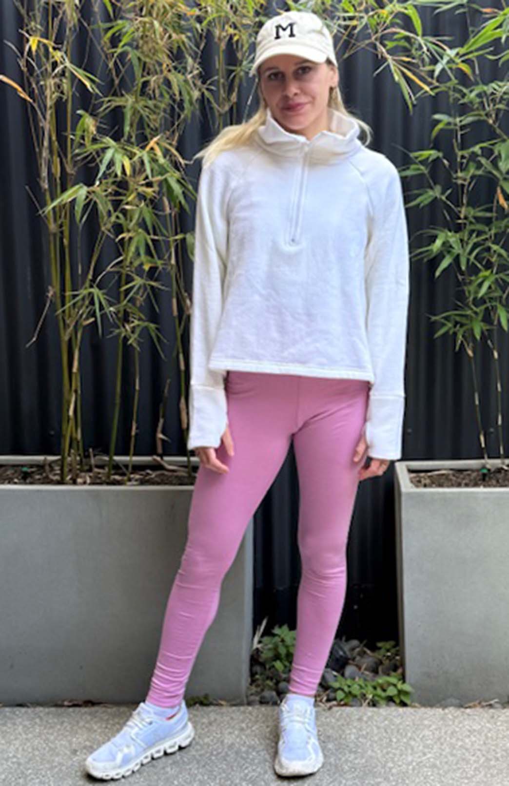 Crocus Pink Women's 210g Merino Wool High Waisted Leggings &amp;amp; Yoga Pants 
