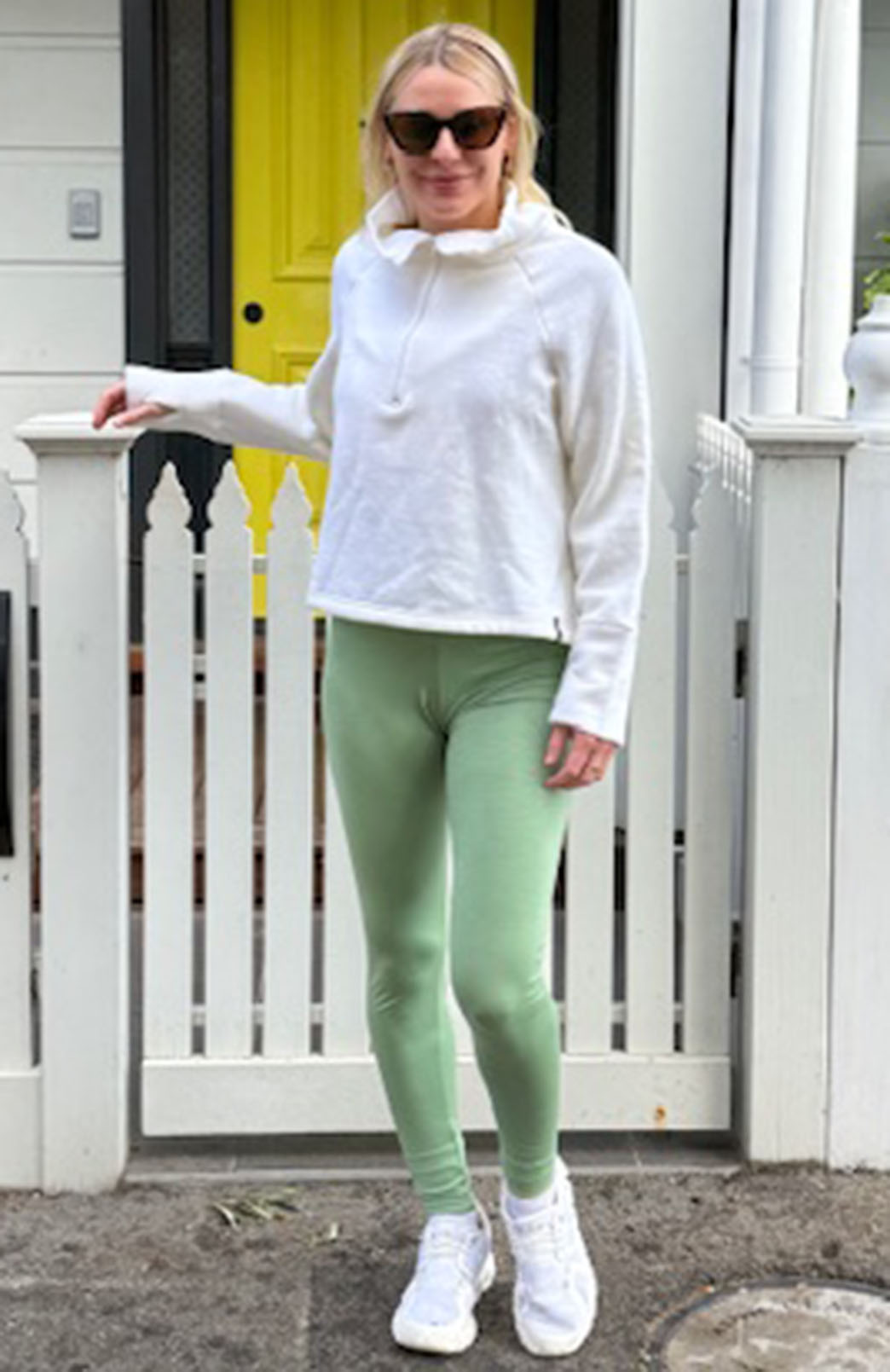 Matcha Green Women's 210g Merino Wool High Waisted Leggings &amp; Yoga Pants 