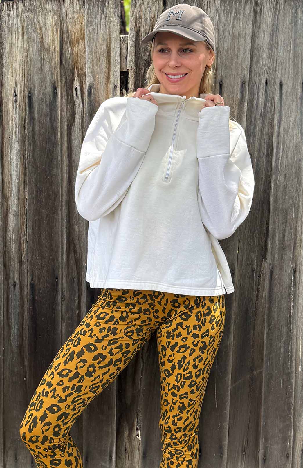 Whiskey Leopard Women's Merino Wool High Waisted Leggings &amp; Yoga Pants 