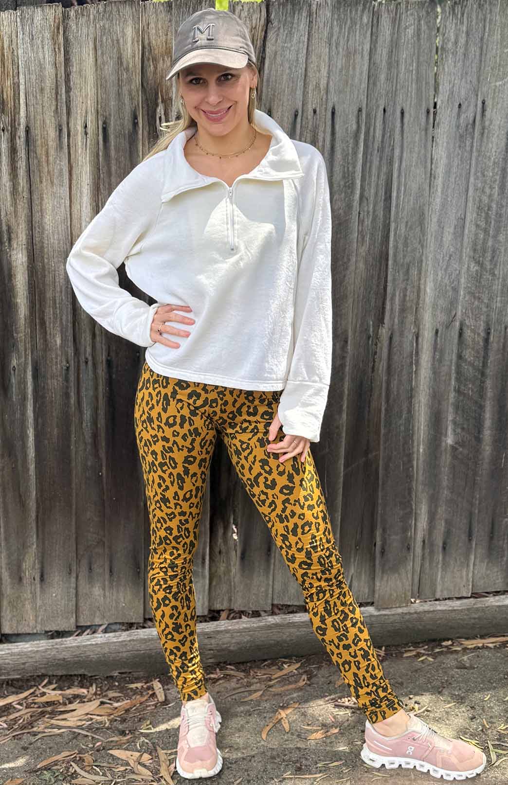 Whiskey Leopard Women's Merino Wool High Waisted Leggings &amp; Yoga Pants 