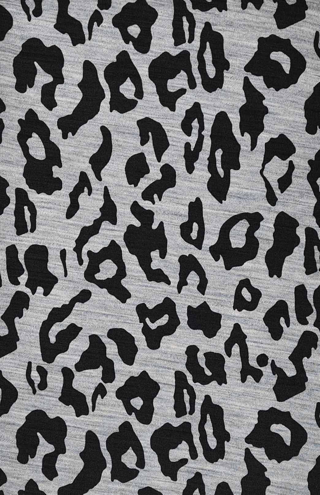 Grey Marl Leopard Women's Merino Wool High Waisted Leggings &amp; Yoga Pants 