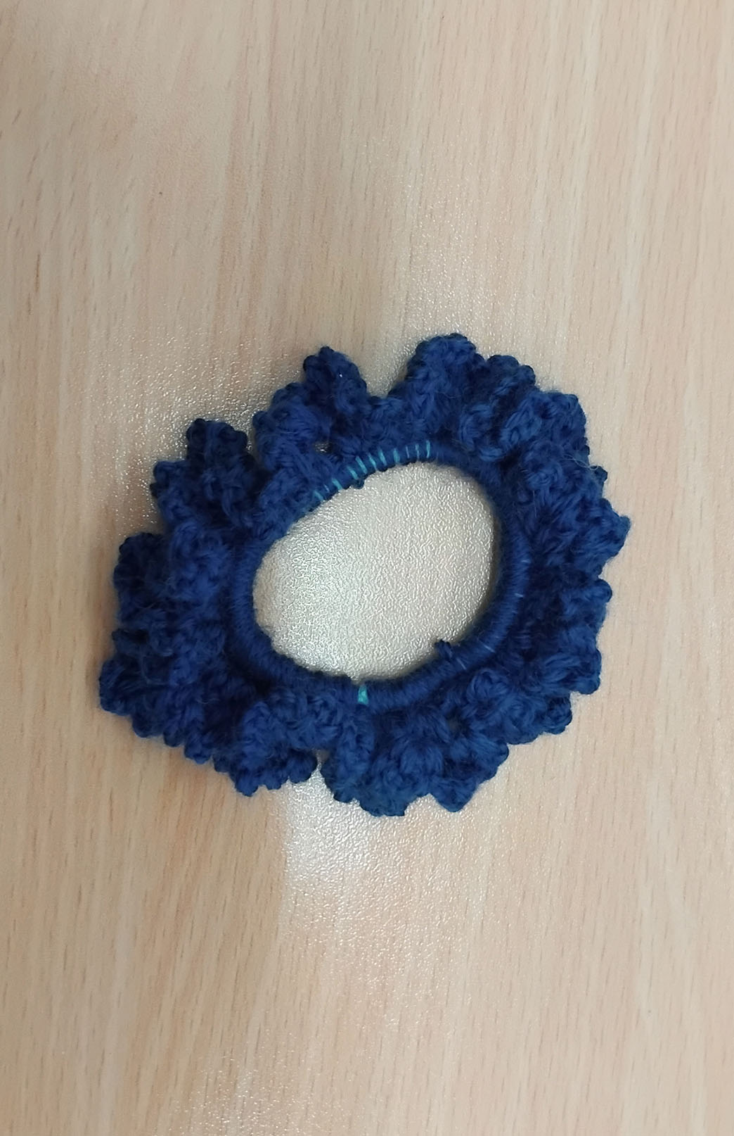 Dark Sapphire Australian Fabric Crochet Scrunchie