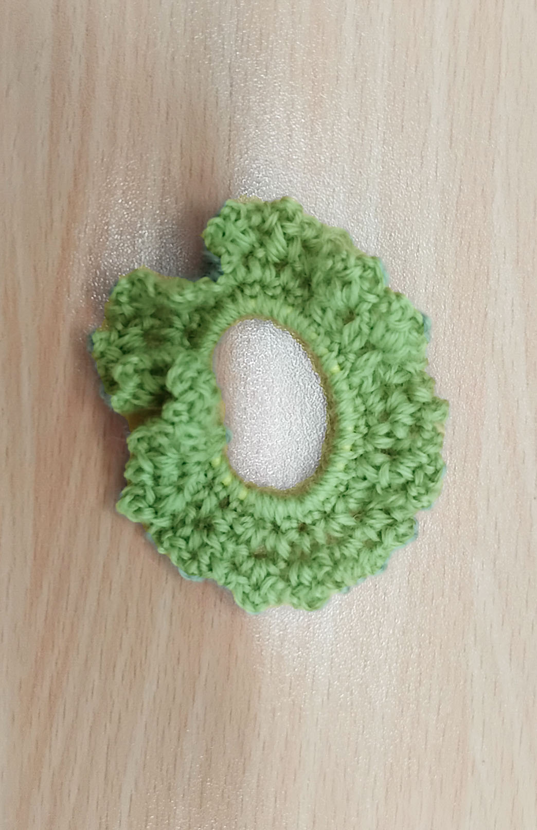 Kiwi Green Australian Fabric Crochet Scrunchie