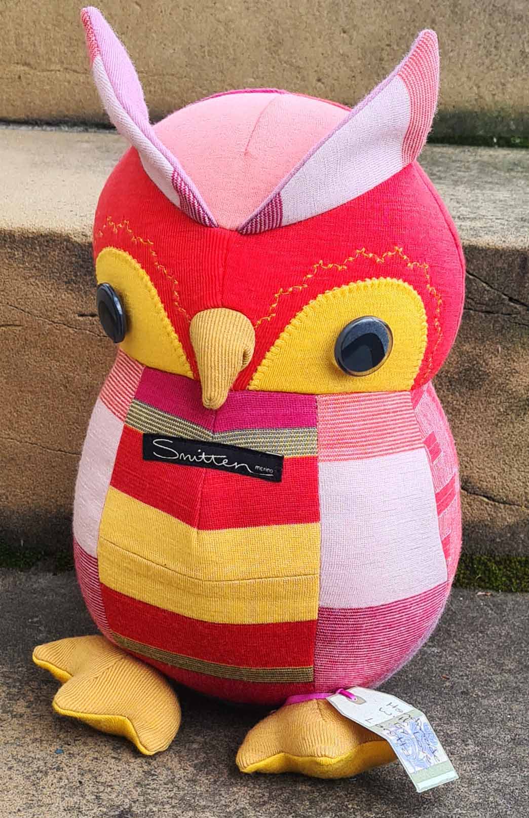 Handmade Collectable Charity Plush Toy One-of-a-kind Tasmanian Handmade Smitten Merino Collectors Plush Toy