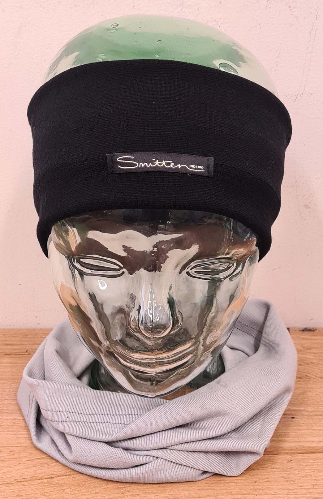 Black Unisex Merino Wool Thermal Headband