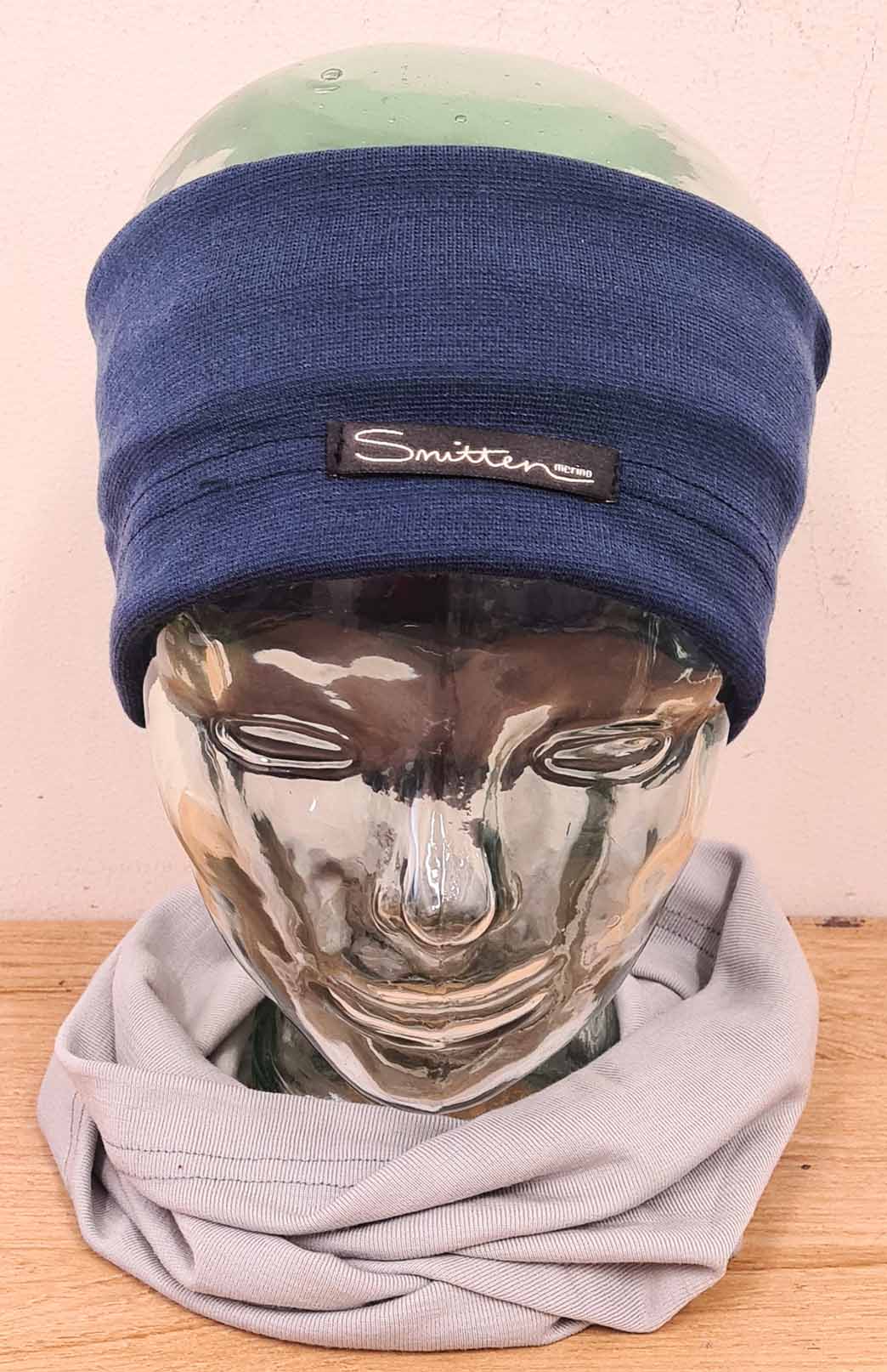 Indigo Blue Unisex Merino Wool Thermal Headband