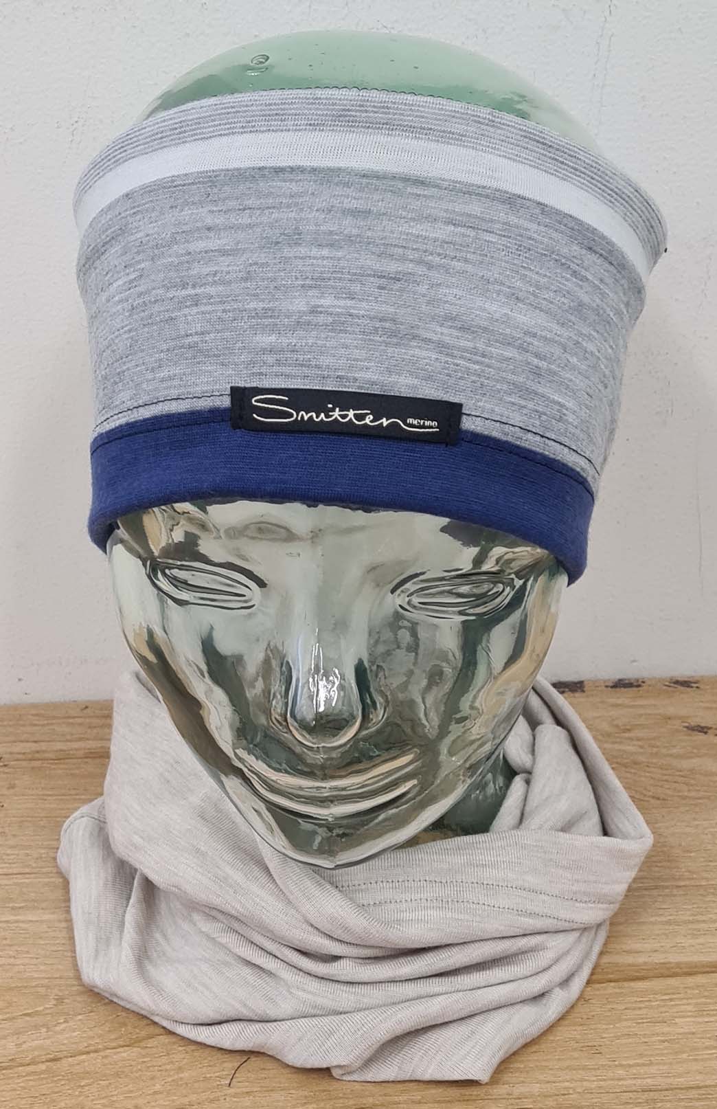 Denim & Grey Multi Unisex Merino Wool Thermal Headband