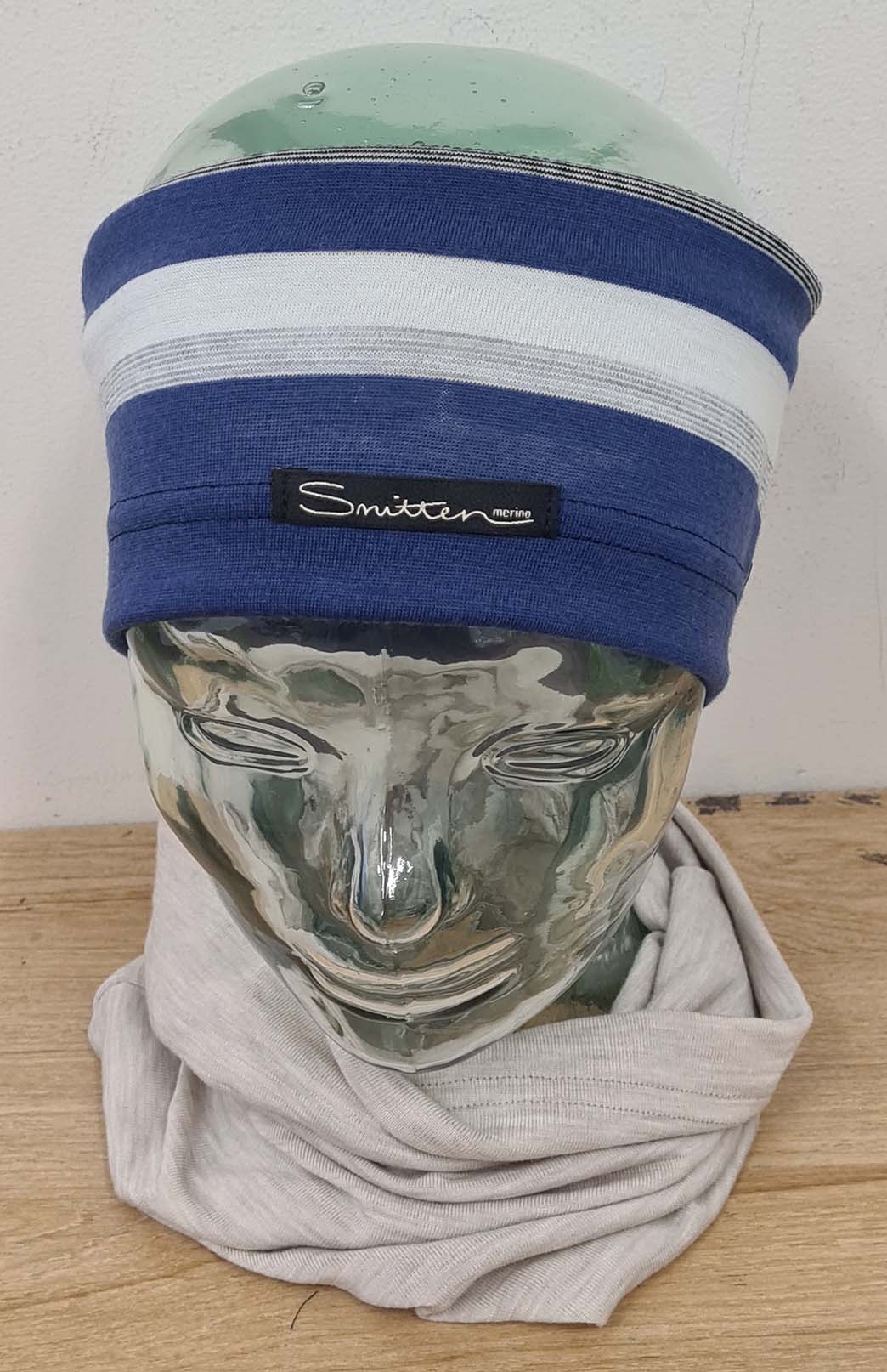 Denim & Grey Multi Unisex Merino Wool Thermal Headband