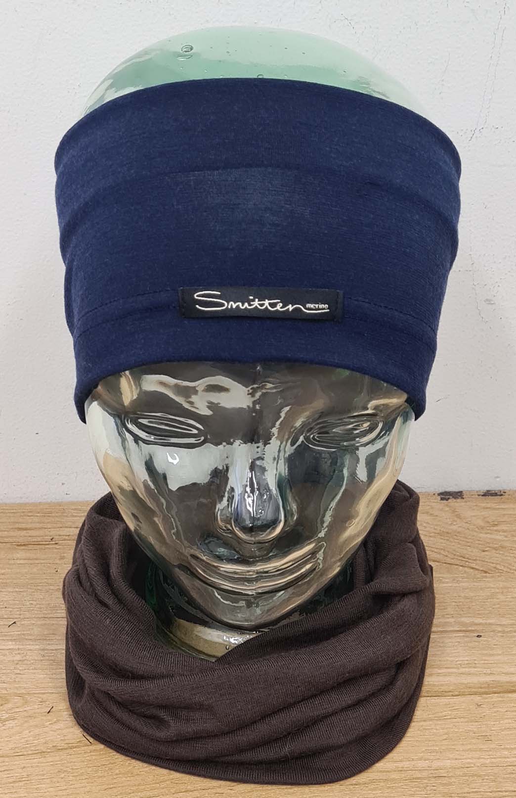 Navy Blue Unisex Merino Wool Thermal Headband