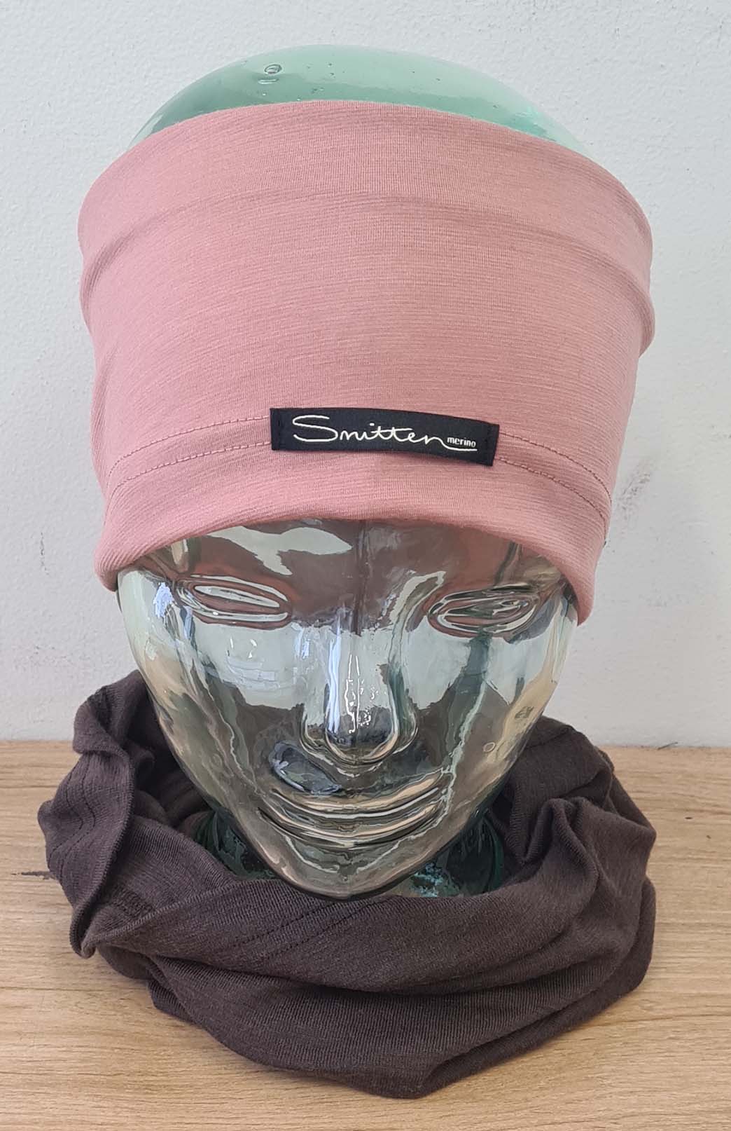 Rosewood Pink Unisex Merino Wool Thermal Headband