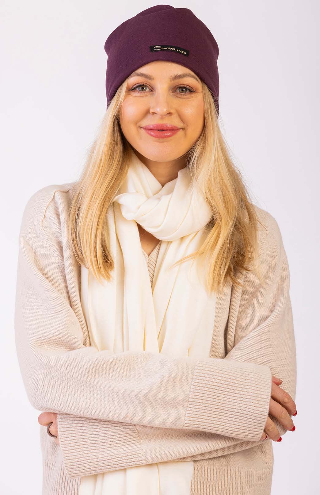 Aubergine Purple Unisex Merino Wool Thermal (360g) Beanie