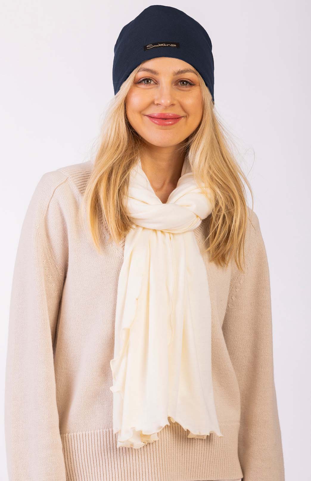 Navy Blue Unisex Merino Wool Thermal (360g) Beanie