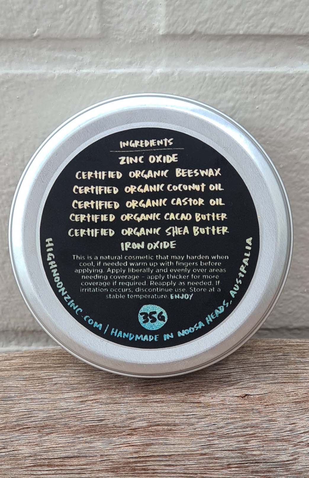 High Noon Zinc Range Organic Tinted Face &amp; Body Surf Zinc